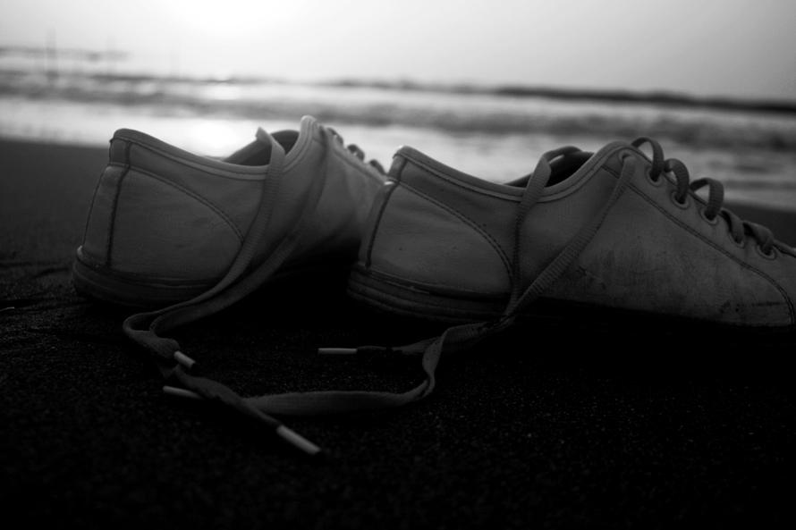 Shoes in the beach