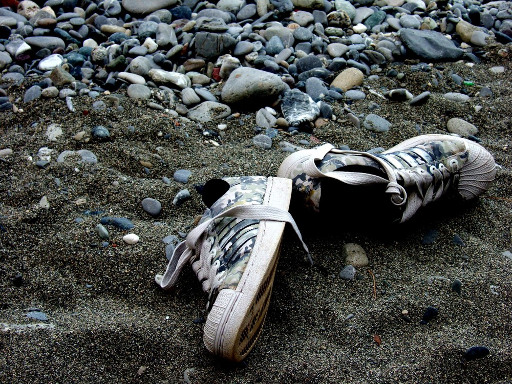 shoes on the beach