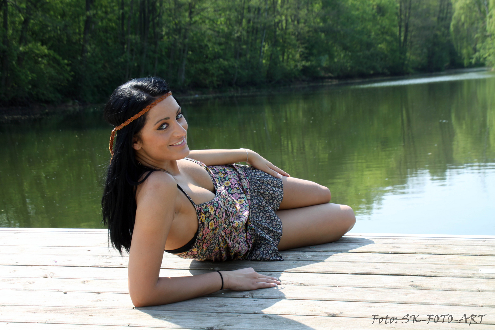 Shooting am See mit Model Tamara