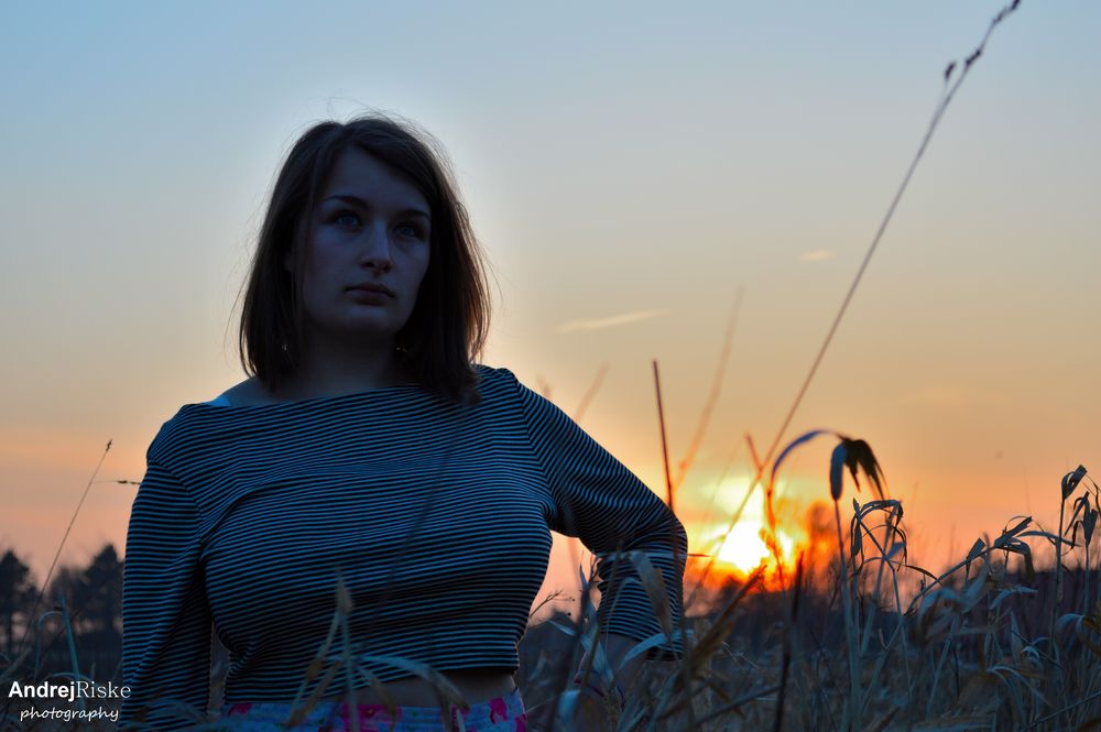 Shooting beim Sonnenuntergang