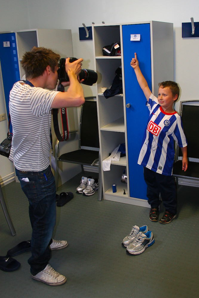 Shooting in der Hertha-Kabine