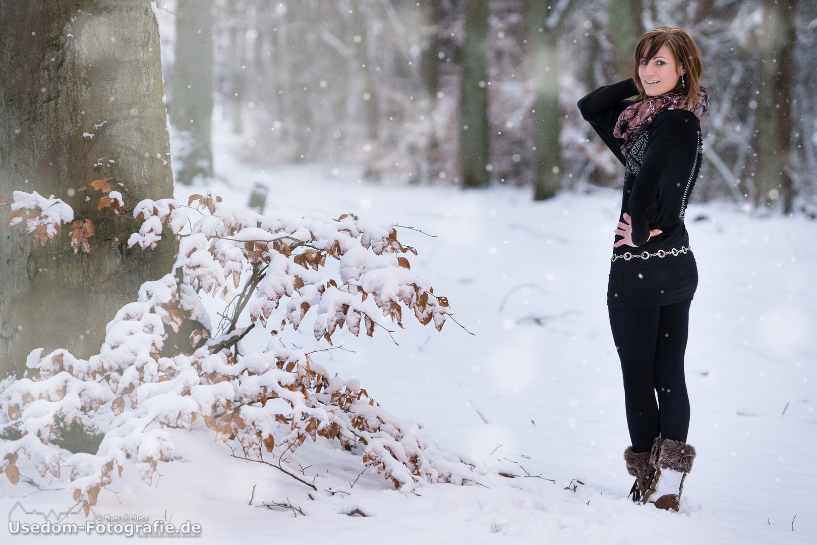 Shooting mit Claudia im Schnee