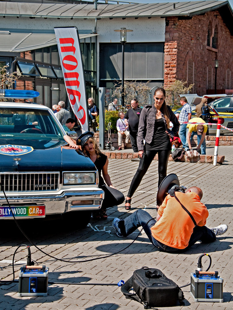 Shooting während der Minikina in Mainz