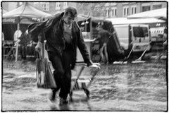 Shopper in the Rain