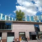 Shopping, Hotel, Baum, blauer Himmel, Street