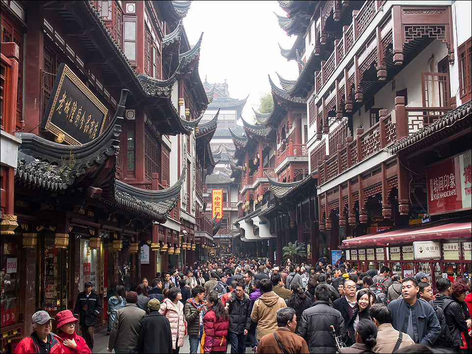 Shopping in der "Altstadt" Shanghais