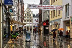 Shopping in the rain