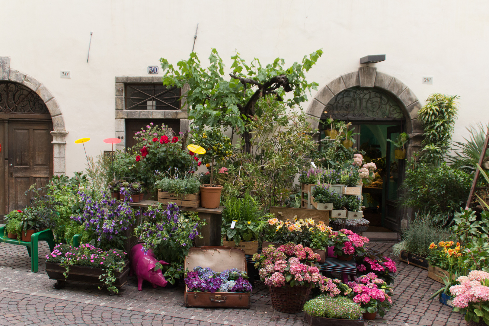 Shopping Oldschool, Blumenladen in Bozen