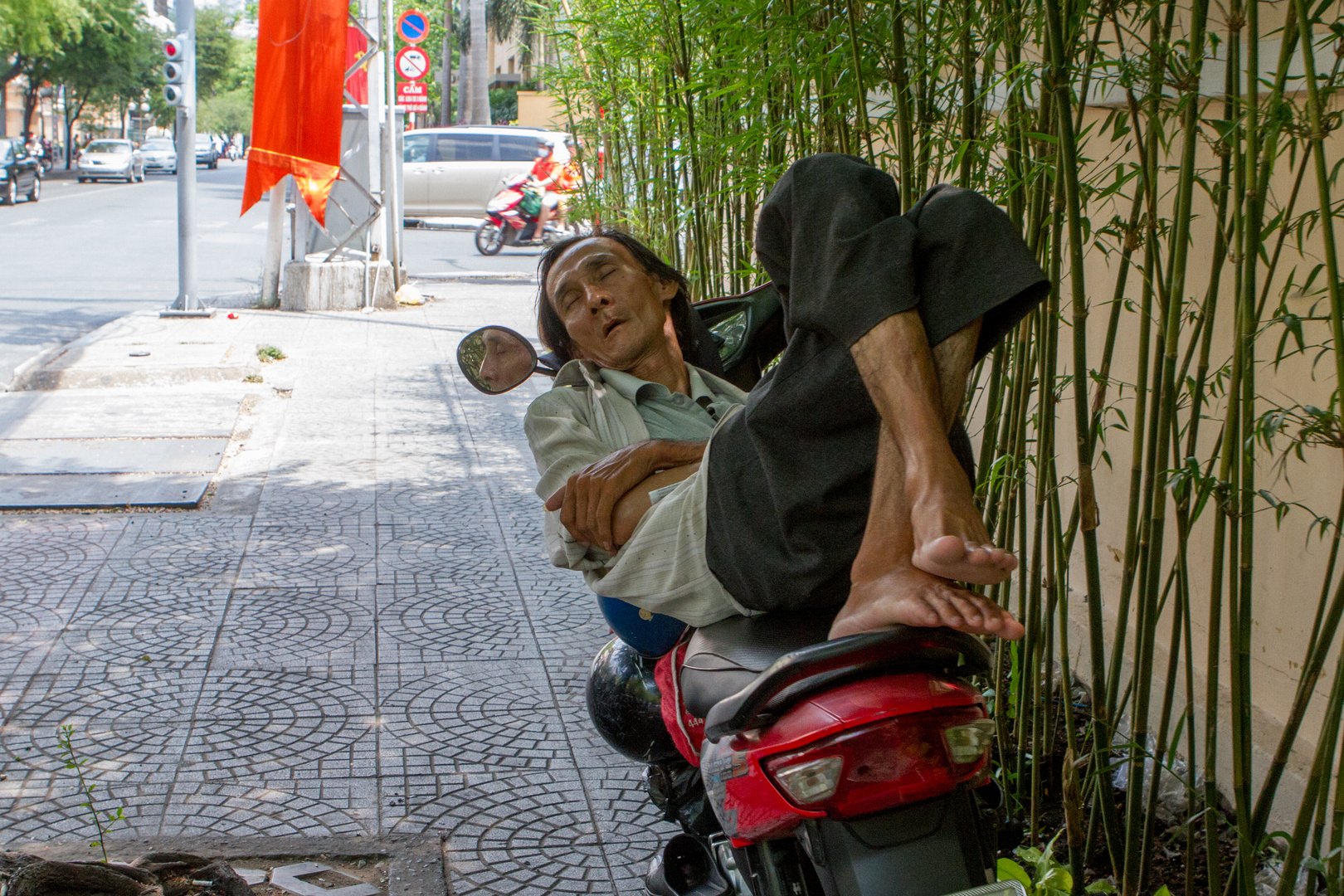 Short nap in Saigon