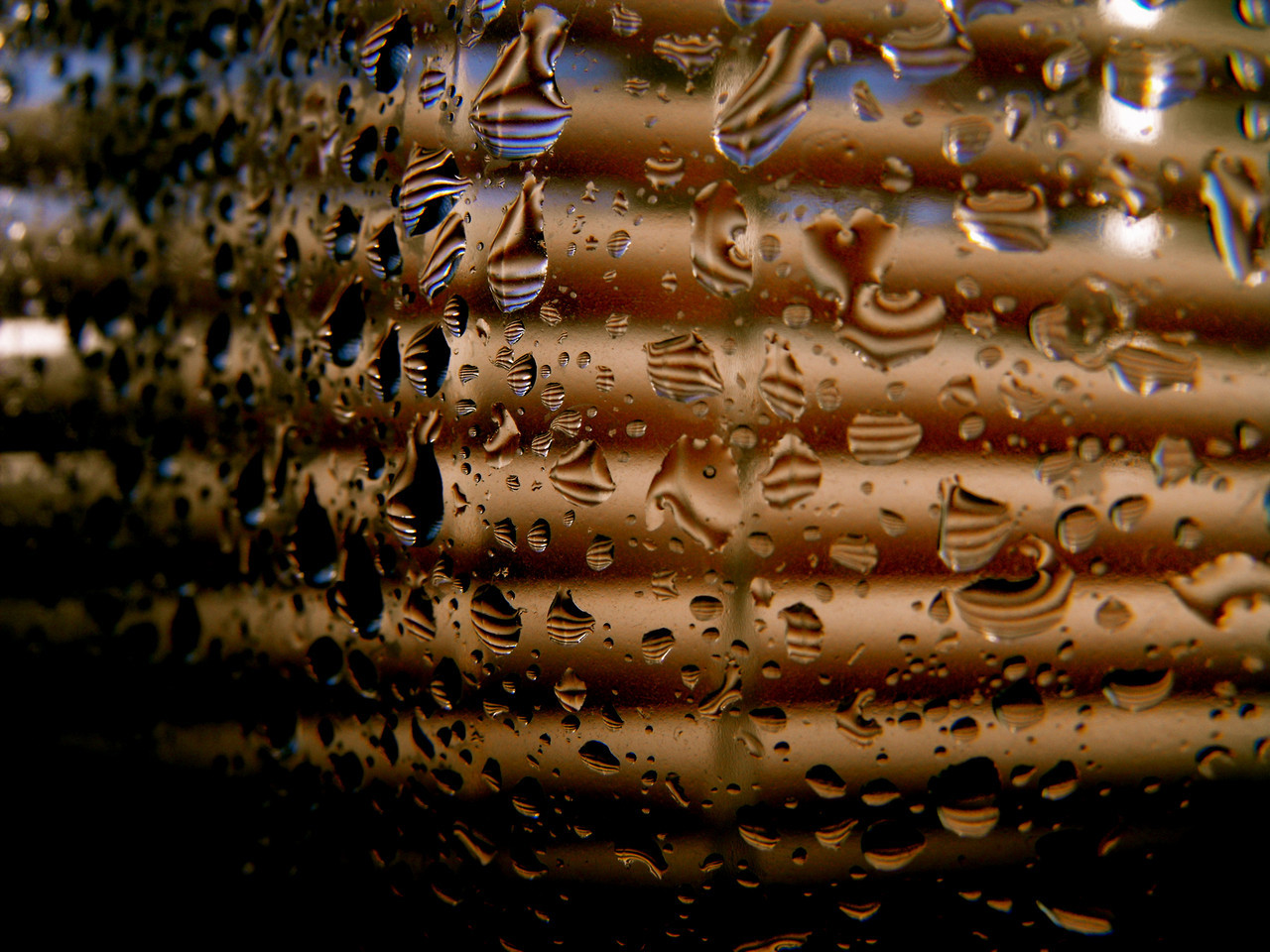 Shower curtain water droplets
