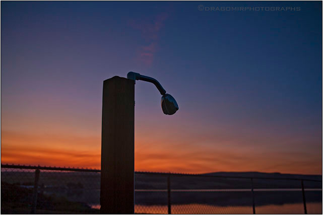 Shower In Sunset 