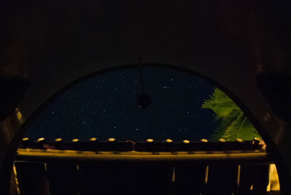 shower under the stars