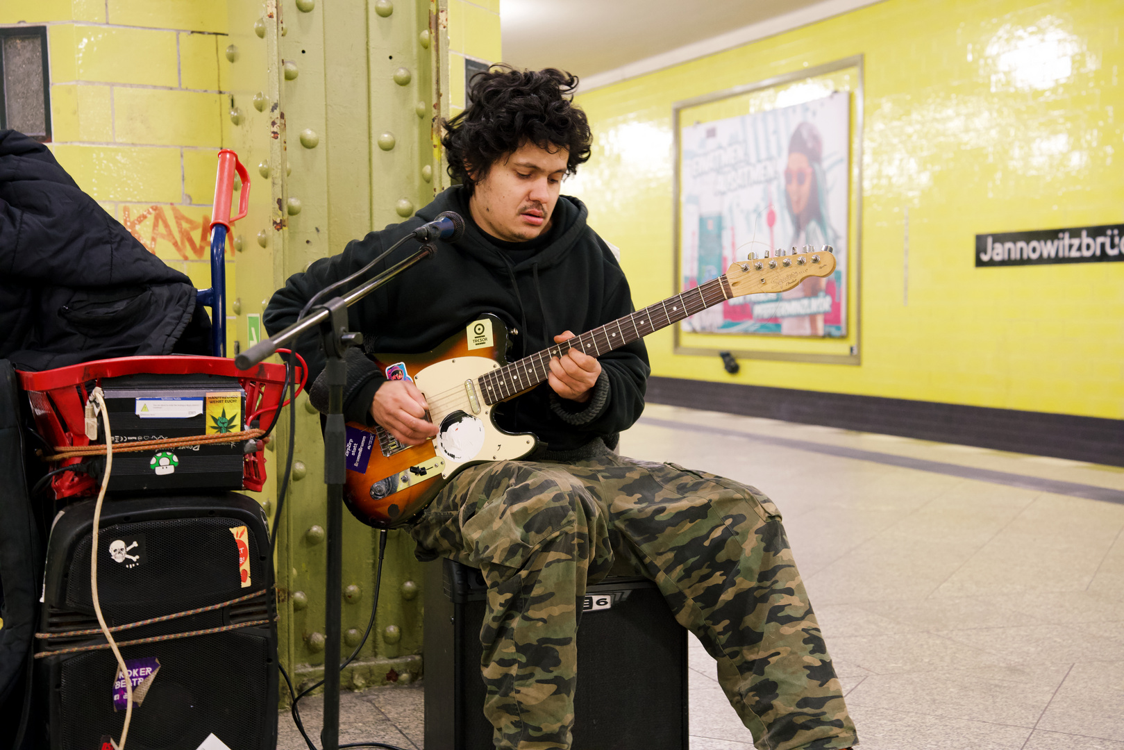 shredding the guitar