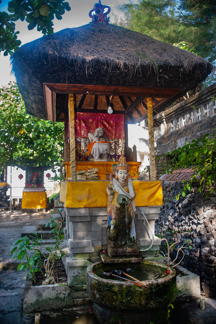 Shrine behind the goddess Devi