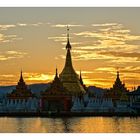 Shwe Myintzu Pagoda at sunset