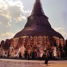 Shwedagon covered with straw mats