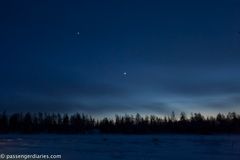 Siberian deep blue sky