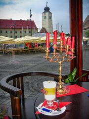 Sibiu/Rumänien - Blick aus dem Haller Café auf den großen Ring | Juni 2006