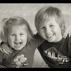 siblings B&W