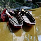 sich spiegelnde Boote