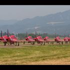 sicher gelandet die Red Arrows