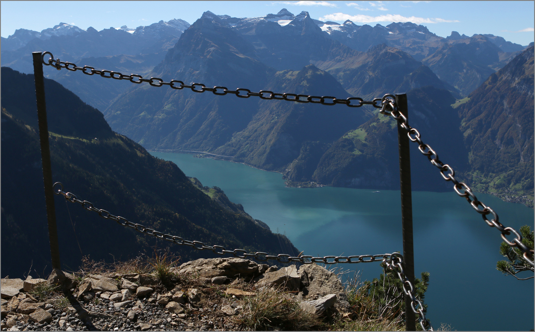 sicher über dem Blaustättersee...