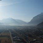 Sicht auf Bludenz/Vorarlberg von oben
