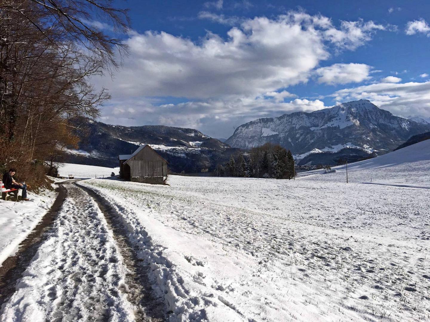 Sicht auf das Stanserhorn ...