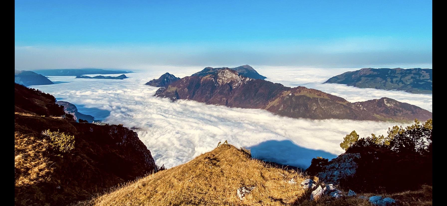 Sicht auf den Rigi vom Fronalpstock (Stoos, Schweiz)