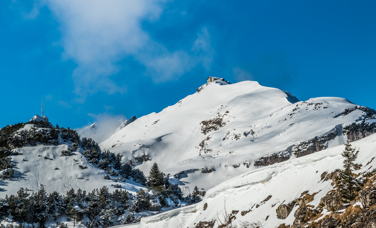 Sicht auf Säntis und Schäfler