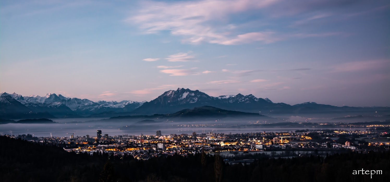 Sicht auf Zug