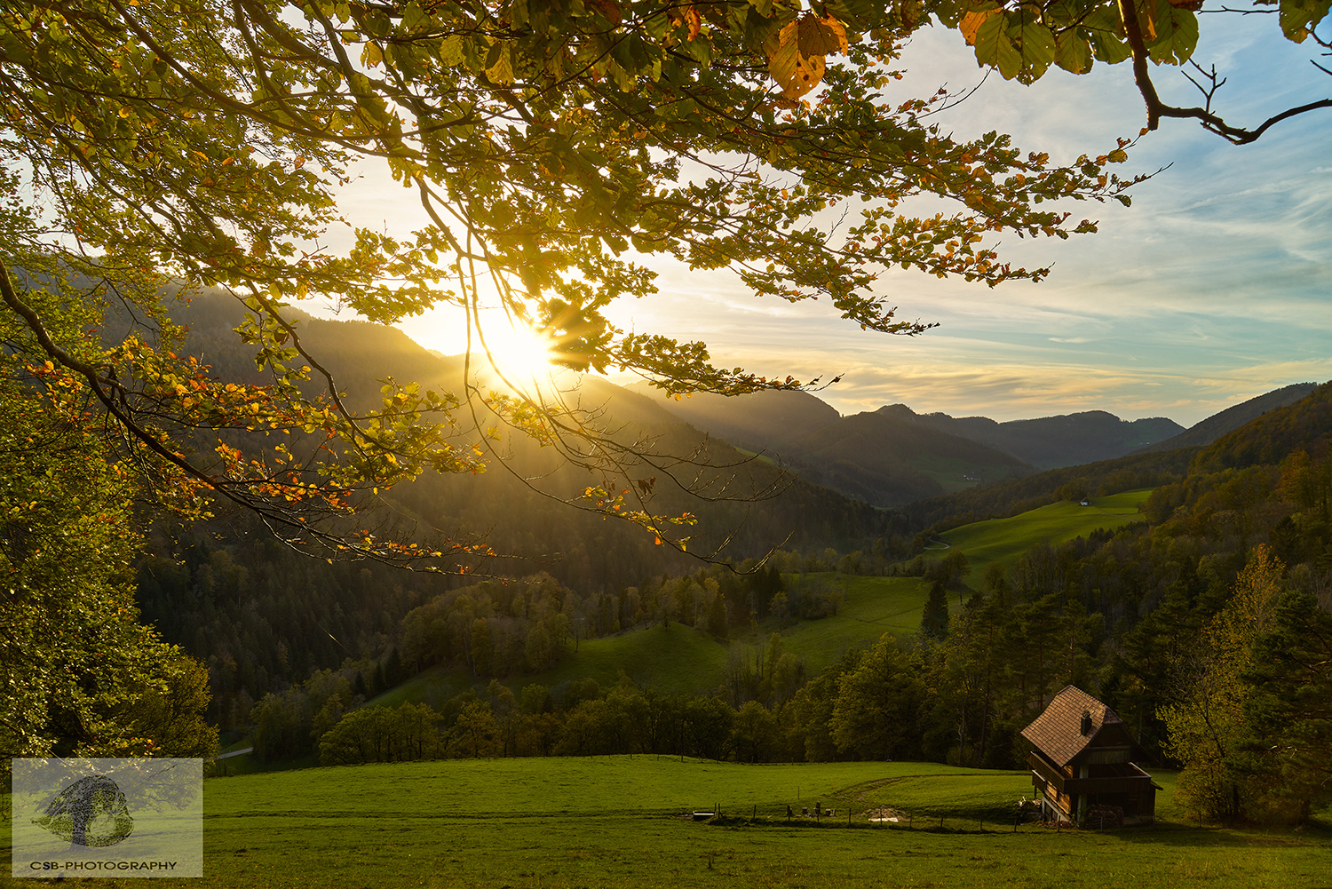 Sicht ins herbstliche Schwarzbubenland