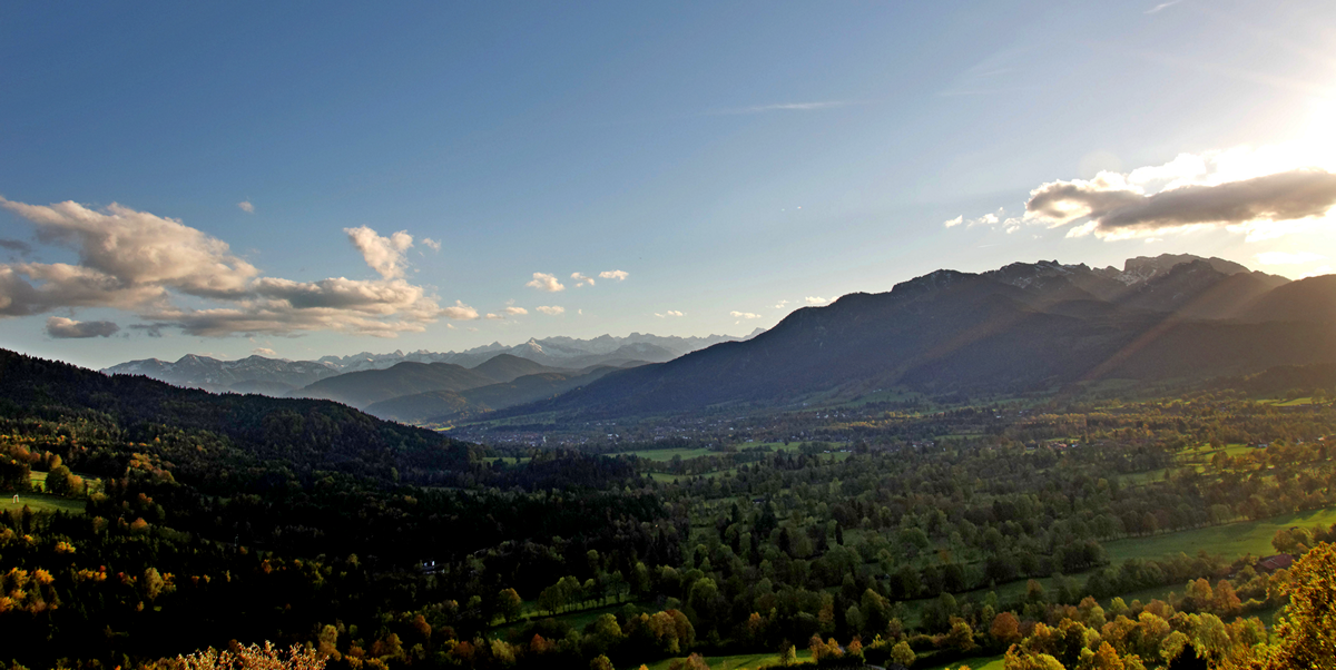 Sicht ins isartal und Karwendel!