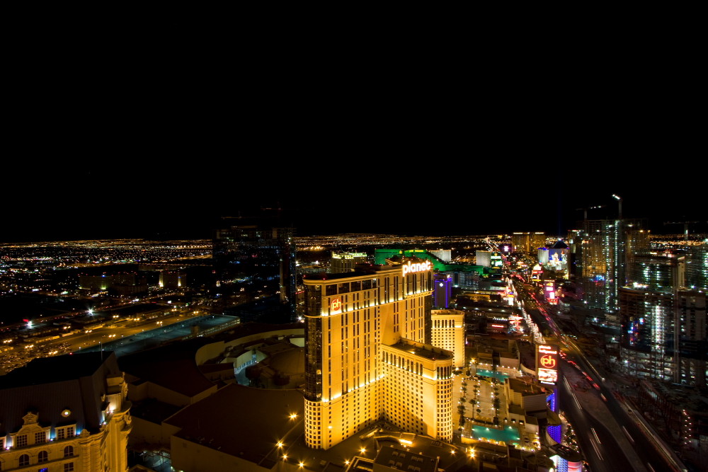 Sicht vom Eiffelturm auf Vegas