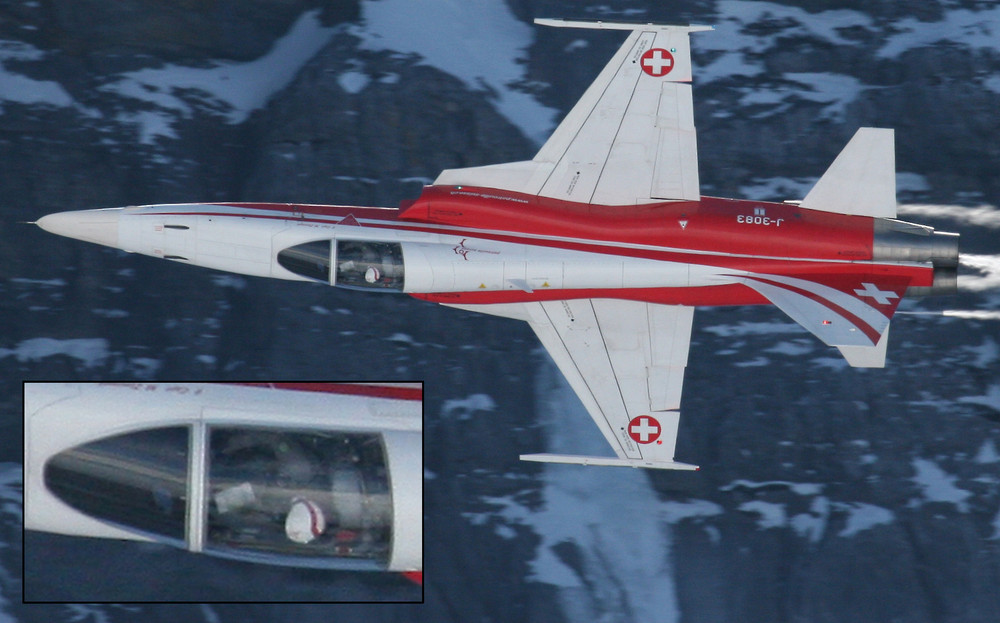 Sicht vom Lauberhornstart in das Tiger Cockpit