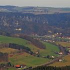 Sicht vom Lilienstein in der Sächsischen Schweiz zur Bastei...