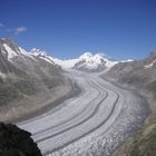 Sicht von Eggishorn im Wallis