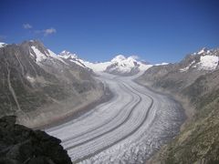 Sicht von Eggishorn im Wallis