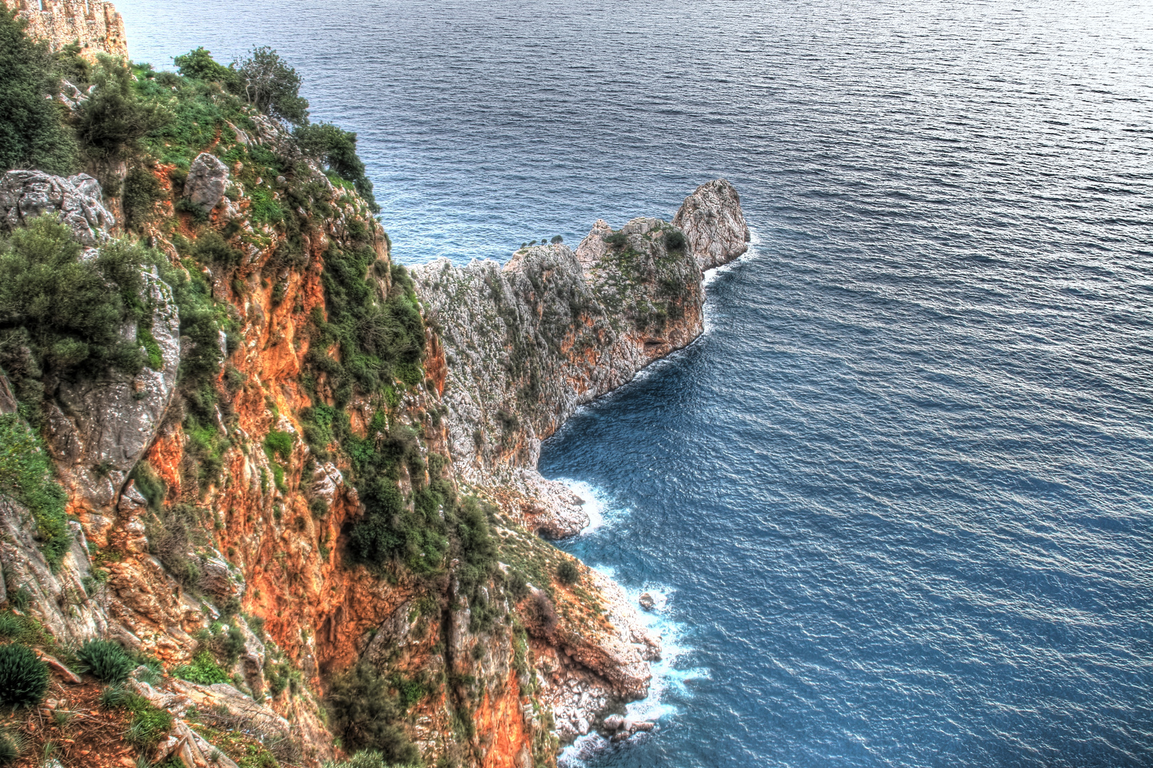 Sicht von einer Burg in Alanya