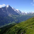 Sicht von First in Richtung Kleiner Scheidegg