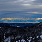 Sichtfenster auf die Alpen vom Feldberg