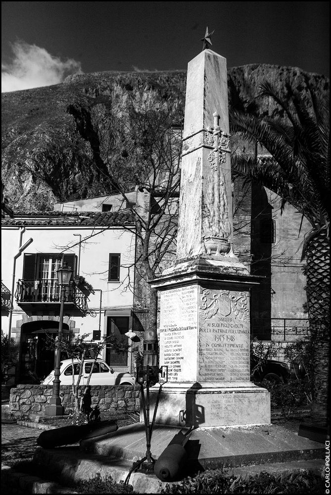 Sicily, Isnello, monument to the fallen