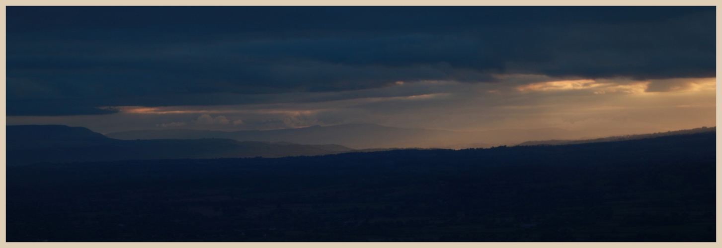 side of clee hill at dusk 3