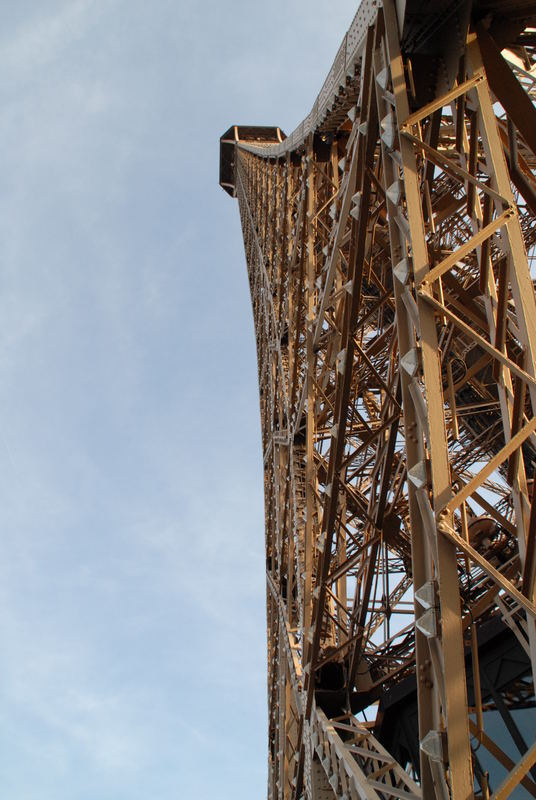 Side view of the Eiffel Tower.Paris
