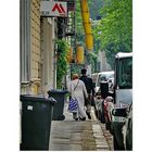 ...sidewalk (Gutenbergstr.) mit blick auf Baustelle