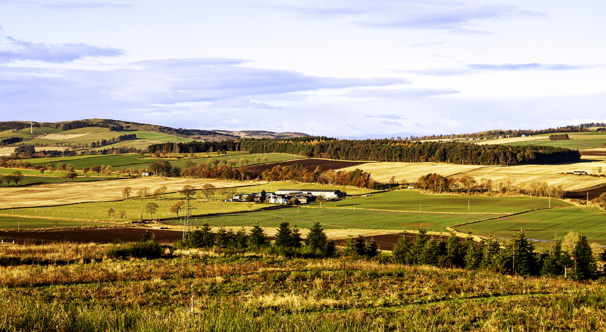 Sidlaw Hills and Strathmore Valley near Dundee