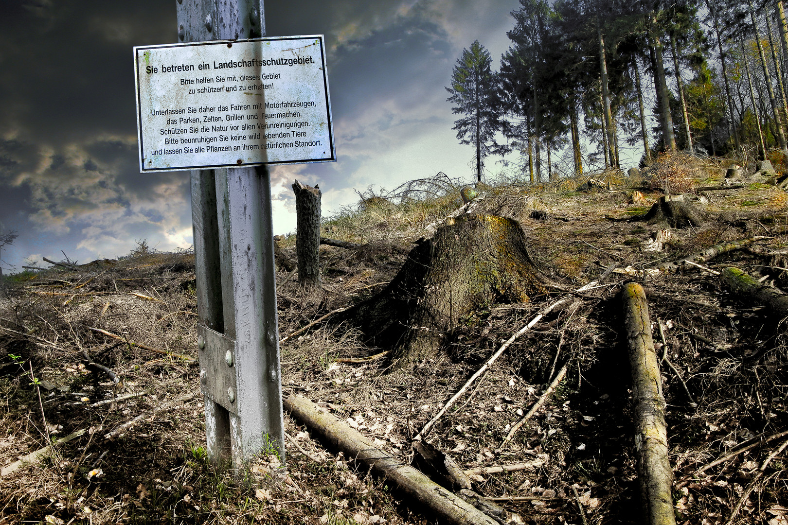 Sie betreten ein Landschaftsschutzgebiet