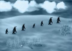 Sieben Pinguine