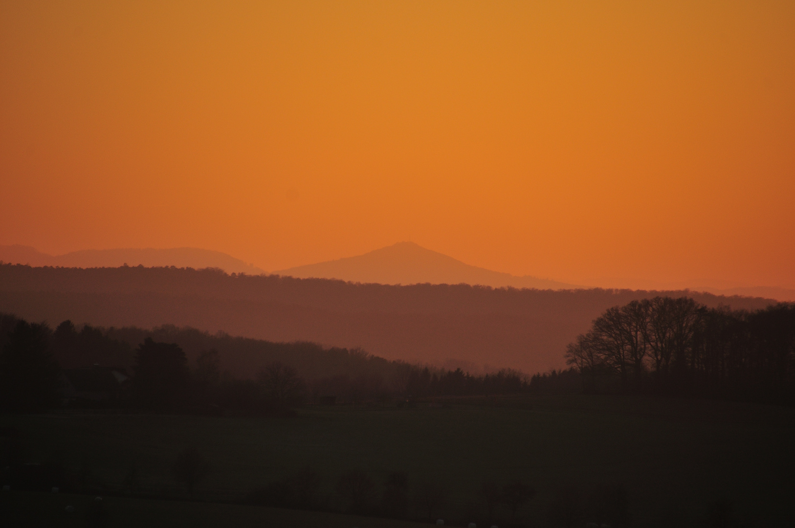 Siebengebirge in der Abendsonne