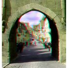 ,,Siebersturm'' in Rothenburg o.d.T. in 3D (Rot/Cyan)